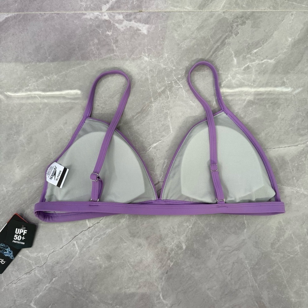Women’s Speedo Triangle Bikini Top Adjustable Straps UPF 50+ Removable Pads XL - Picture 6 of 16